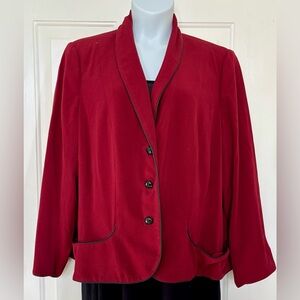 View by Walter Vintage Women's Red Blazer Jacket 3X